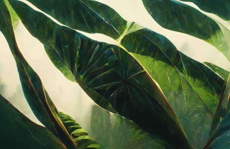 green leaf accent